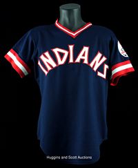 MOSS SIZE 46 #74 2021 CLEVELAND INDIANS game used jersey issued road blue  MLB