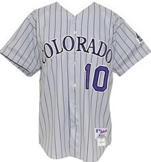 Vintage Russell MLB Colorado Rockies Lucero #42 Jersey Size L__PLEASE  READ!!!