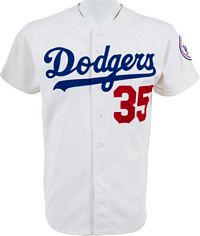 Los Angeles Dodgers 1969 Men's Cooperstown Grey Road Jersey w/ MLB 100th  Patch
