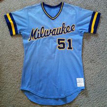 Milwaukee Brewers 1984 TBTC Uniform Sample - Powder Blue; Pants and jersey  included