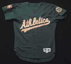 1993-94 Oakland A's Athletics Elephant Crossing Bats Home Jersey Sleeve  Patch