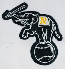 Oakland Athletics Elephant On Ball Sleeve Patch Jersey MLB Logo Emblem