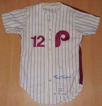 Philadelphia Phillies Authentic Majestic Grey Away Jersey with Centennial  Patch