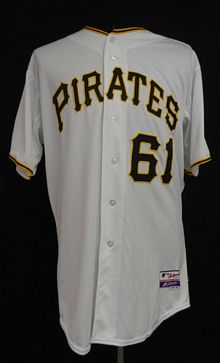 2010 Pittsburgh Pirates Jones #16 Game Issued White Vest Jersey 3039