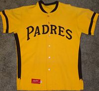 San Diego Padres One Piece Baseball Jersey Yellow - Scesy