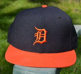 Detroit Tigers New Era Authentic Batting Practice Cap Navy Blue Orange Full  Back